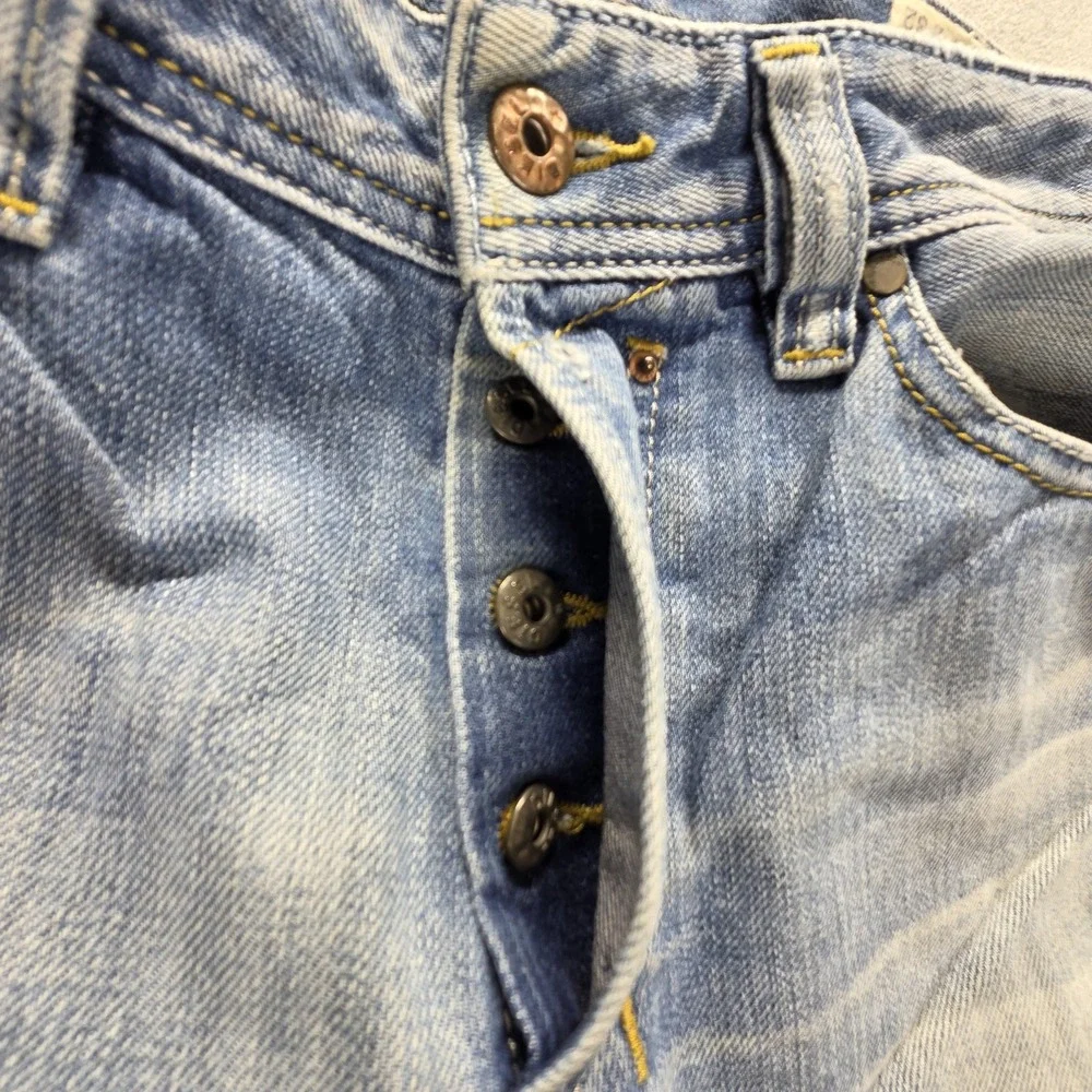 Diesel Jeans Mens 29x32 Blue Safado Regular Slim Straight Altered Hem 0810N